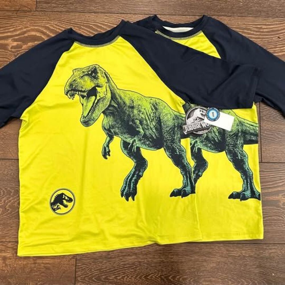 2 pcs Jurassic World Boys Rash guard Size 14/16